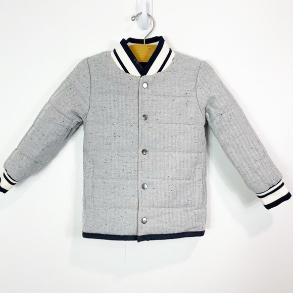 Cat & Jack Boys Reversible Fall/Winter Bomber Full Snap Jacket Playcoat 3T-4T - Picture 4 of 10